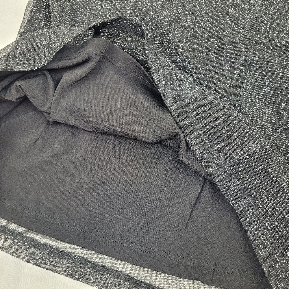 Cache VTG sheer black long sleeve lined top metallic silver whimsigoth edgy S - Picture 8 of 11